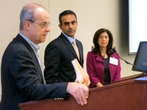 Michael Clain, MD, Paul Sethi, MD and Gloria Cohen, MD address the audience at the 2012 ONS Foundation Conference.