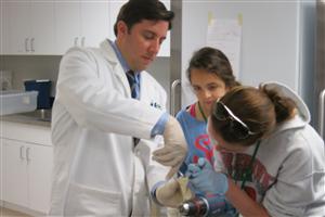 Dr. Mark Vitale with Mini-Med School Students