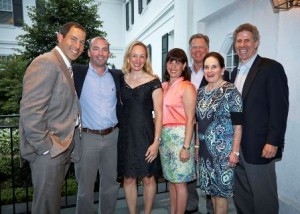 ONS Foundation 5K Run/Walk Committee: Brad Gilden, Jon Stellwagen, Katie Vadasdi, MD, Brenda Tananbaum, Vicki Leeds Tananbaum. Back: Joseph “Casey” McKee and Nate Barnum.