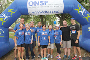 ONSF 5K Committee - Katie Vadasdi, MD, Adam Ercoli, Sue Plant, Casey McKee, Paul Sethi, MD, Brenda Tananbaum, Angela Tammaro, Vicki Tananbaum, Jon Stellwagen and Brad Gilden, DPT