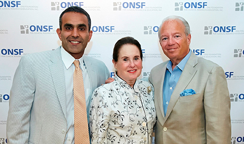 Dr. Paul  Sethi, President ONSF and Vicki Leeds Tananbaum, Vice President with Frank Corvino