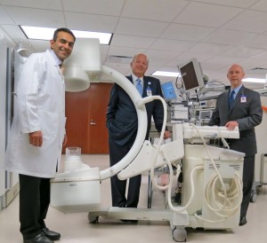 ONS Foundation President Paul Sethi, MD, Greenwich Hospital President and CEO Frank Corvino and Executive Vice President and Chief Operating Officer of Greenwich Hospital  Brian J. Doran, M.D. 